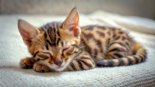 Bengal Cat cute kitten sleeping 27feb24 (4)