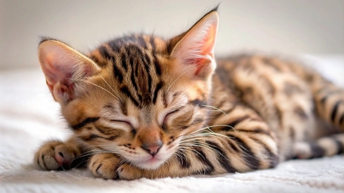 Bengal Cat cute kitten sleeping 27feb24 (5)