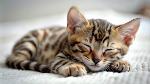 Bengal Cat cute kitten sleeping 27feb24 (8)