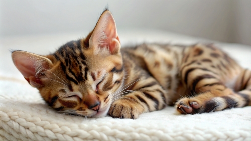 Bengal Cat cute kitten sleeping 27feb24 (9)