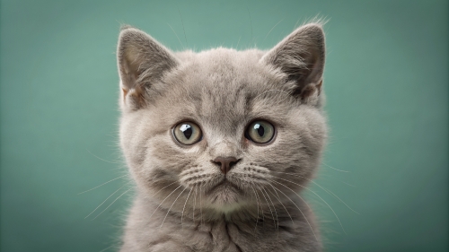 British Shorthair Kitten Face Close Up 25feb24 (1)