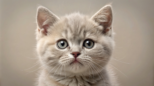 British Shorthair Kitten Face Close Up 25feb24 (7)