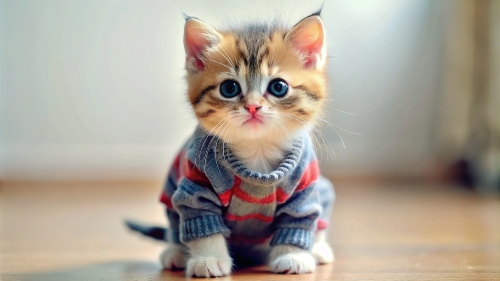 Cute Kitten wearing clothes 4mar24 (10)