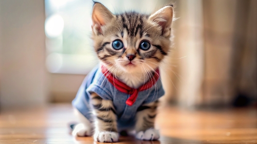 Cute Kitten wearing clothes 4mar24 (11)