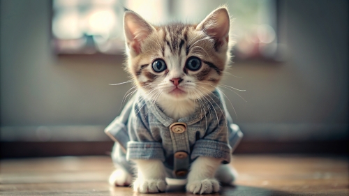 Cute Kitten wearing clothes 4mar24 (12)