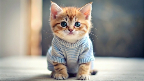 Cute Kitten wearing clothes 4mar24 (2)