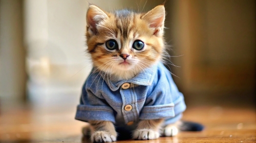 Cute Kitten wearing clothes 4mar24 (3)