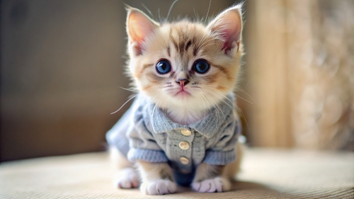 Cute Kitten wearing clothes 4mar24 (5)