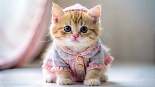 Cute Kitten wearing clothes 4mar24 (8)