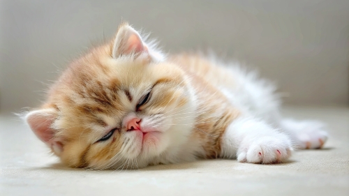 Exotic Shorthair cute kitten sleeping 26feb24 (11)