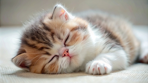 Exotic Shorthair cute kitten sleeping 26feb24 (5)