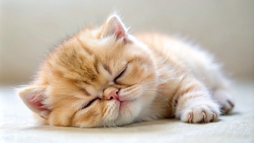 Exotic Shorthair cute kitten sleeping 26feb24 (8)