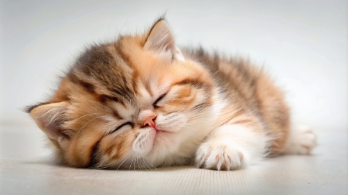 Exotic Shorthair cute kitten sleeping 26feb24 (9)