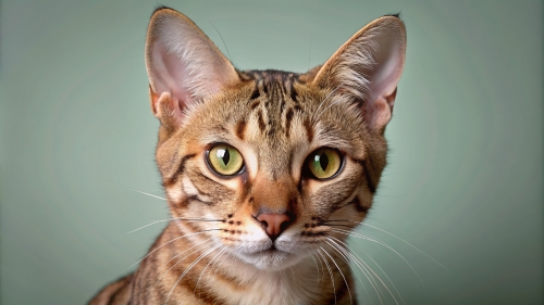 Face Close Up Ocicat Cat 23feb2024 (9)