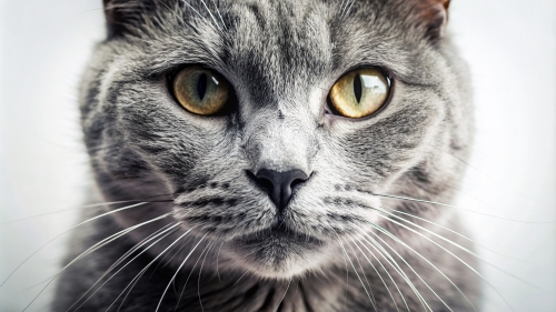 Gray Cat, Face Close Up 27feb24 (2)