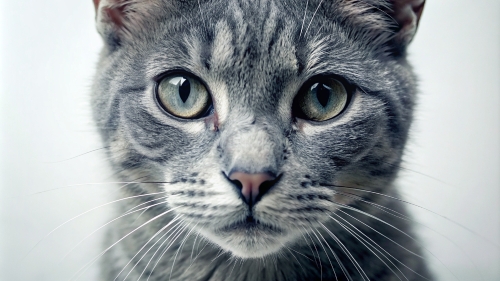 Gray Cat, Face Close Up 27feb24 (3)