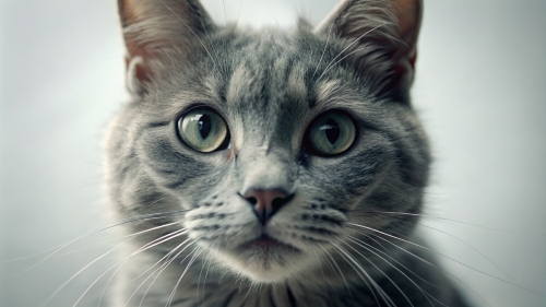 Gray Cat, Face Close Up 27feb24 (7)