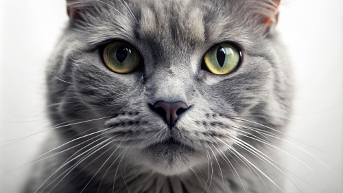 Gray Cat, Face Close Up 27feb24 (8)