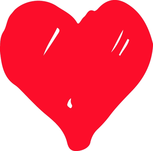 Heart hand draw icon sign design