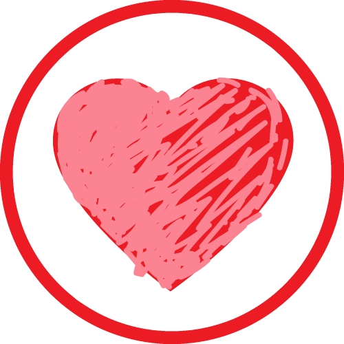 Heart icon sign symbol design