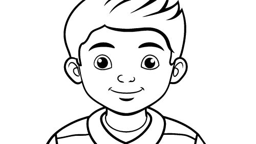 Kid boy cartoon Coloring pages for kids