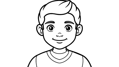 Kid boy cartoon Coloring pages for kids