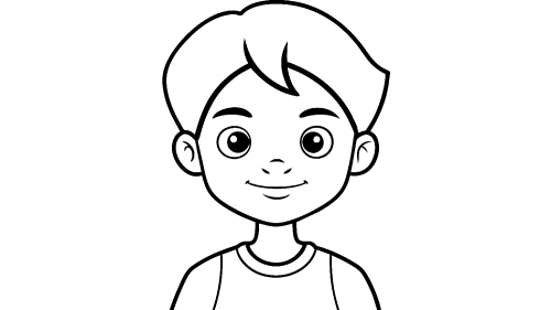 Kid boy cartoon Coloring pages for kids