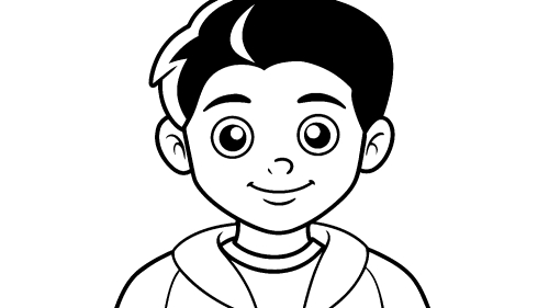 Kid boy cartoon Coloring pages for kids