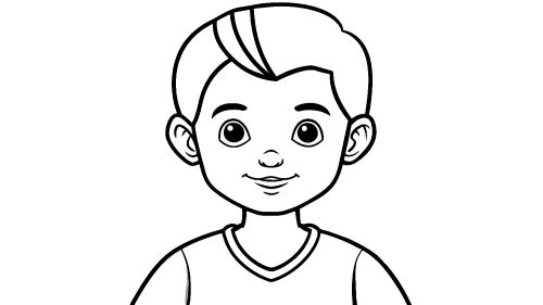 Kid boy cartoon Coloring pages for kids