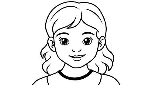 Kid girl cartoon Coloring pages for kids