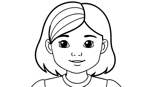 Kid girl cartoon Coloring pages for kids