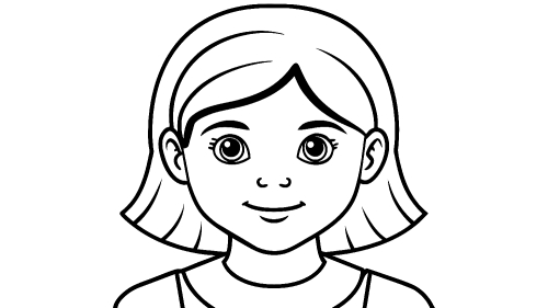 Kid girl cartoon Coloring pages for kids