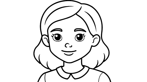 Kid girl cartoon Coloring pages for kids