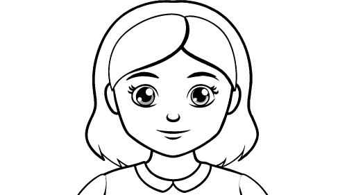 Kid girl cartoon Coloring pages for kids