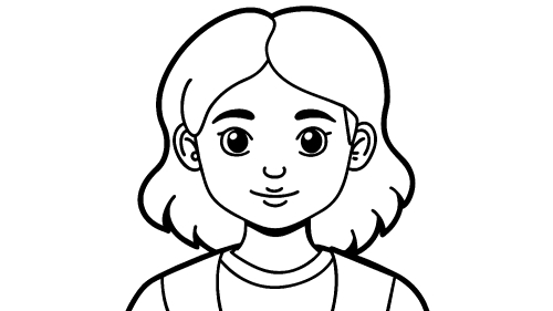 Kid girl cartoon Coloring pages for kids