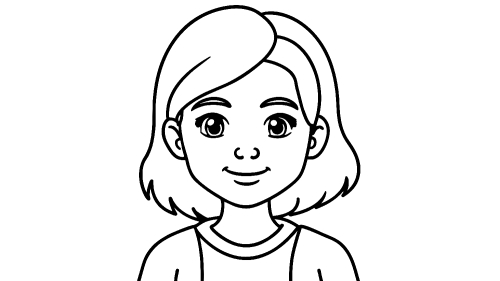 Kid girl cartoon Coloring pages for kids