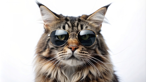 Maine Coon cat, wearing sunglasses 29feb 24 (11)