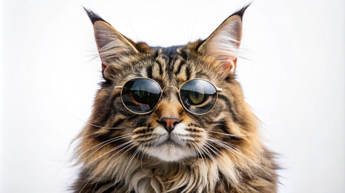 Maine Coon cat, wearing sunglasses 29feb 24 (12)