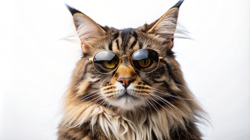 Maine Coon cat, wearing sunglasses 29feb 24 (3)