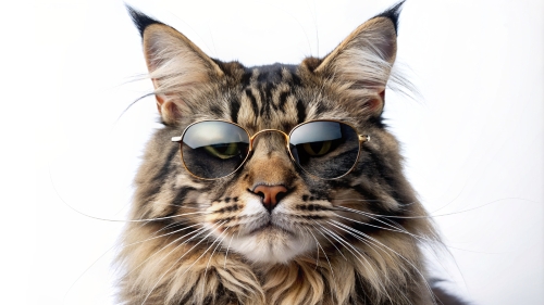 Maine Coon cat, wearing sunglasses 29feb 24 (5)