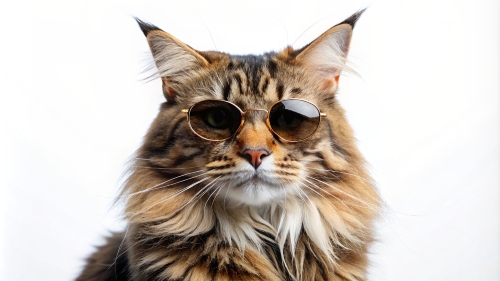 Maine Coon cat, wearing sunglasses 29feb 24 (6)