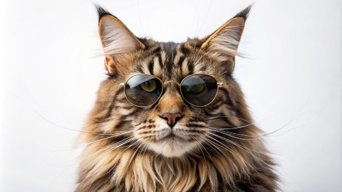 Maine Coon cat, wearing sunglasses 29feb 24 (7)