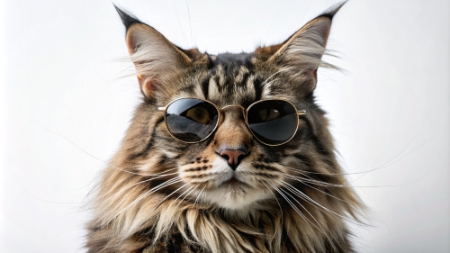 Maine Coon cat, wearing sunglasses 29feb 24 (8)