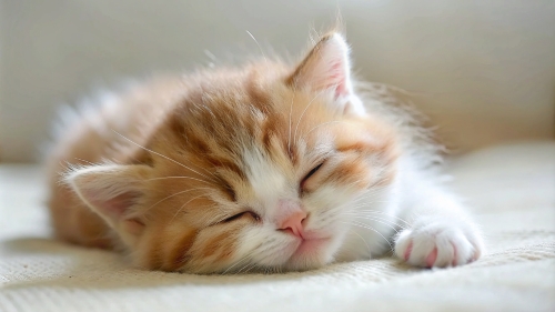 Munchkin Cat cute kitten sleeping 27feb24 (6)