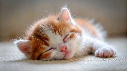 Munchkin Cat cute kitten sleeping 27feb24 (7)