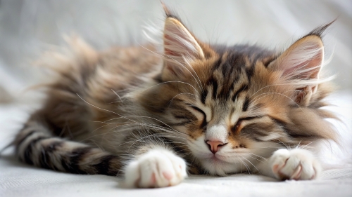 Norwegian Forest Cat cute kitten sleeping 26feb24 (1)