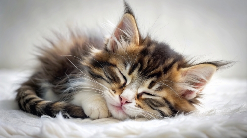 Norwegian Forest Cat cute kitten sleeping 26feb24 (6)