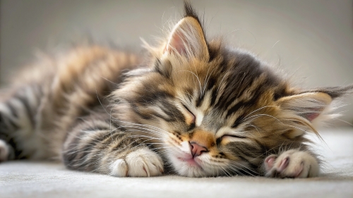 Norwegian Forest Cat cute kitten sleeping 26feb24 (8)