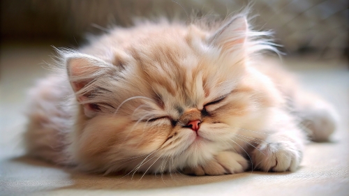 Persian Cat cute kitten sleeping 27feb2024 (3)