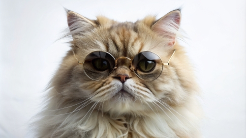 Persian cat wearing sunglasses 28feb24 (2)